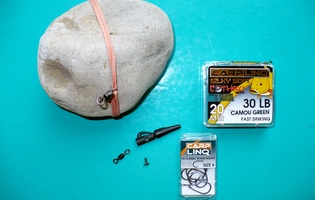 Kamenná montáž na závěsu s fixačním kolíčkem