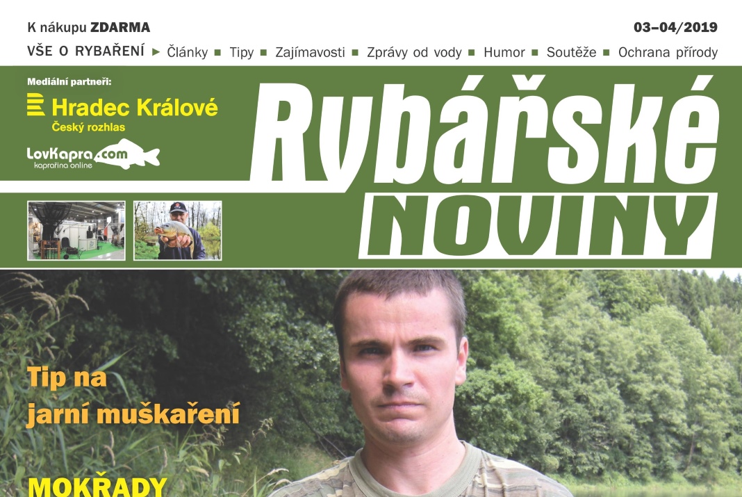 Rybářské noviny 3-4/2019 na pultech rybářský obchodů!