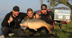 Nejtěžší kapr závodu - lysec o váze 28,95 kg